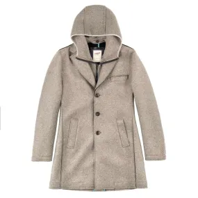 W4-ANDY 347 Cappotto Cappuccio Tortora  