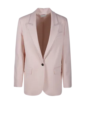 WOMAN FORTE FORTE PINK VISCOSE SINGLE-BREASTED JACKET